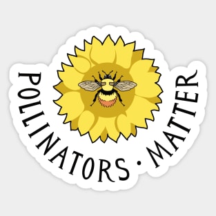 Pollinators Matter Sunflower Head Sticker